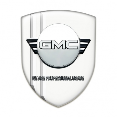 GMC Logo Emblem High End White Edition with Round Logo 