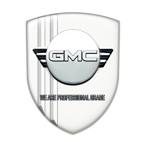 GMC Logo Emblem High End White Edition with Round Logo 