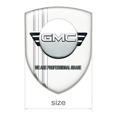 GMC Logo Emblem High End White Edition with Round Logo 