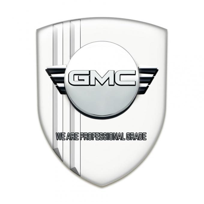 GMC Logo Emblem High End White Edition with Round Logo 