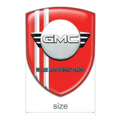 GMC Resin Sticker Red with White Stripes Edition 