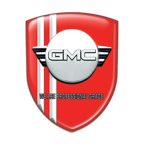 GMC Resin Sticker Red with White Stripes Edition 