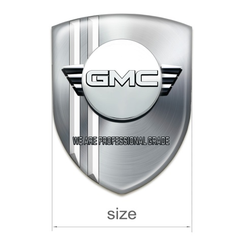 GMC Emblem Exterior Silver with White Stripes Edition 