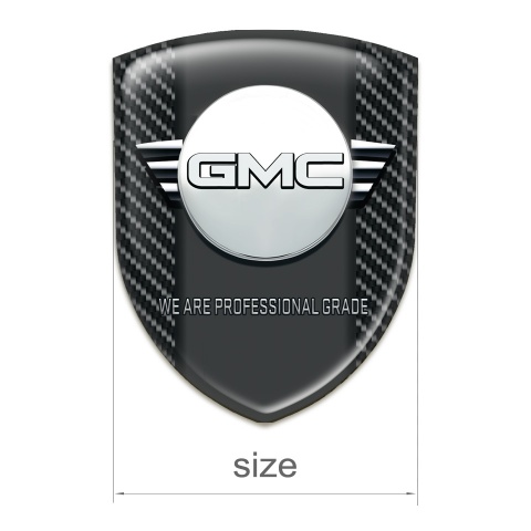 GMC Car Accessories Badge Black Carbon with graphite Panel Design 