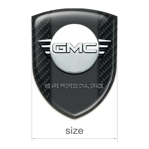 GMC Car Interior Badge Dark Carbon with Central Graphite Panel Design 