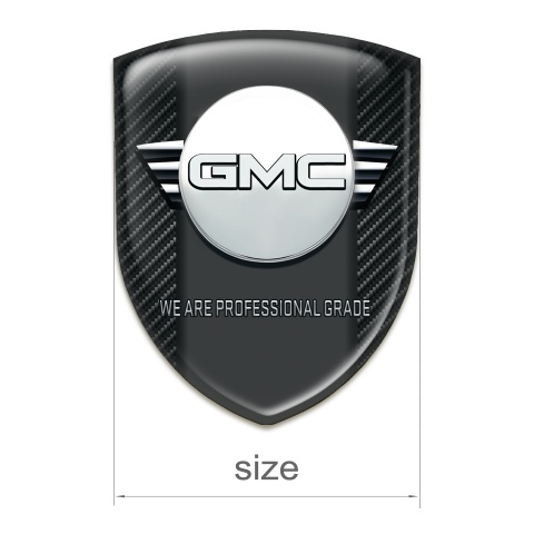GMC Silicone Badge Black Fibers with Central Graphite Panel 