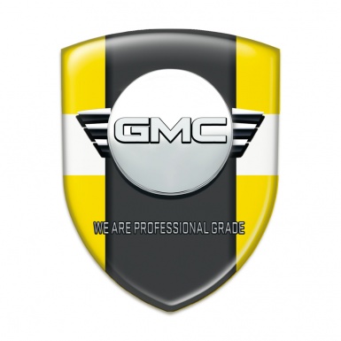 GMC Tuning Emblem Yellow with White Band and central Graphite Panel 