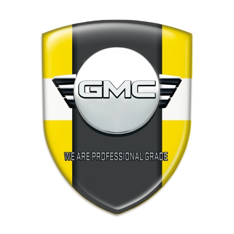 GMC Tuning Emblem Yellow with White Band and central Graphite Panel 