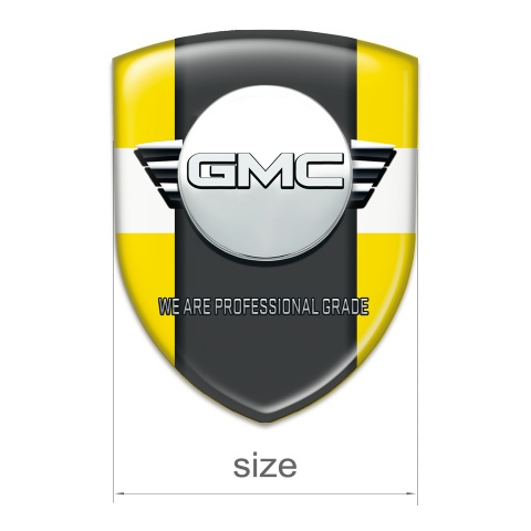 GMC Tuning Emblem Yellow with White Band and central Graphite Panel 