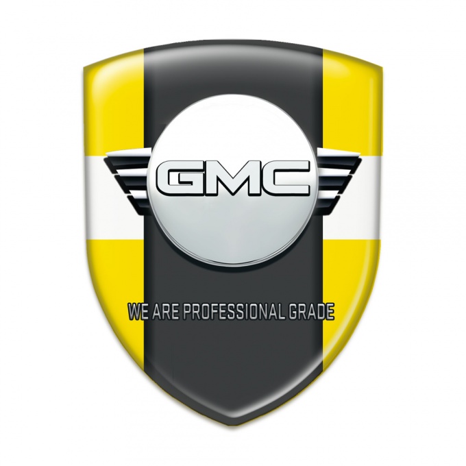 GMC Tuning Emblem Yellow with White Band and central Graphite Panel 