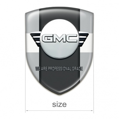 GMC Silicone Emblem Grey with White Band and Central Graphite Panel 