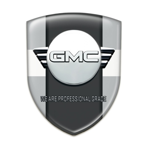 GMC Silicone Emblem Grey with White Band and Central Graphite Panel 