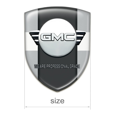 GMC Silicone Emblem Grey with White Band and Central Graphite Panel 