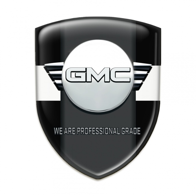 GMC Resin Sticker Black with White Band and Central Graphite Panel 