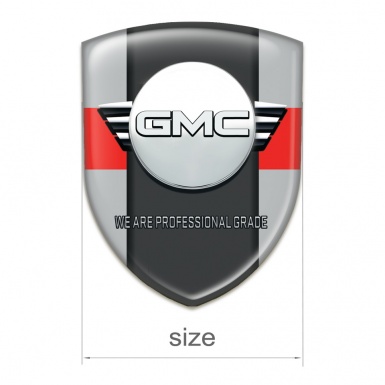 GMC Emblem Exterior Grey with Red Tape Style 