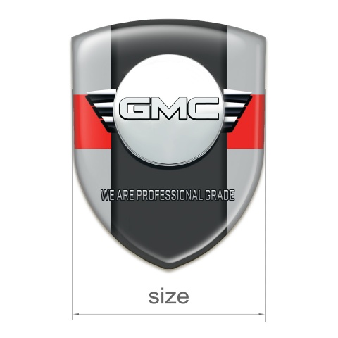 GMC Emblem Exterior Grey with Red Tape Style 