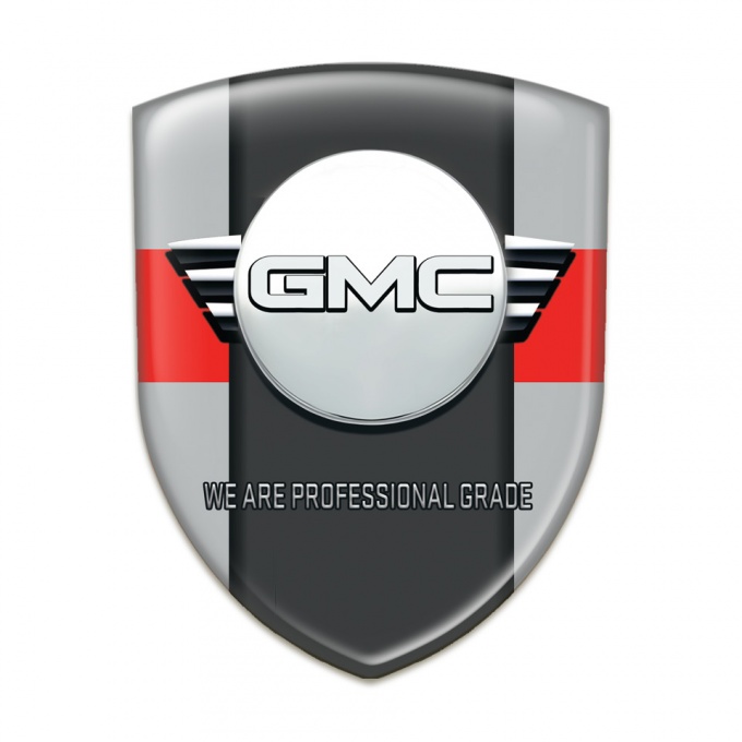 GMC Emblem Exterior Grey with Red Tape Style 