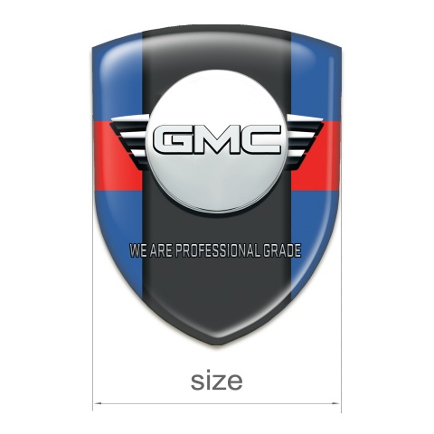 GMC Emblem Interior Blue with Red tape Style 