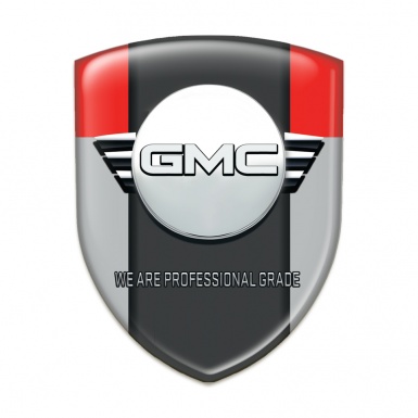 GMC Silicone Car Decal Badge Grey Red Style 