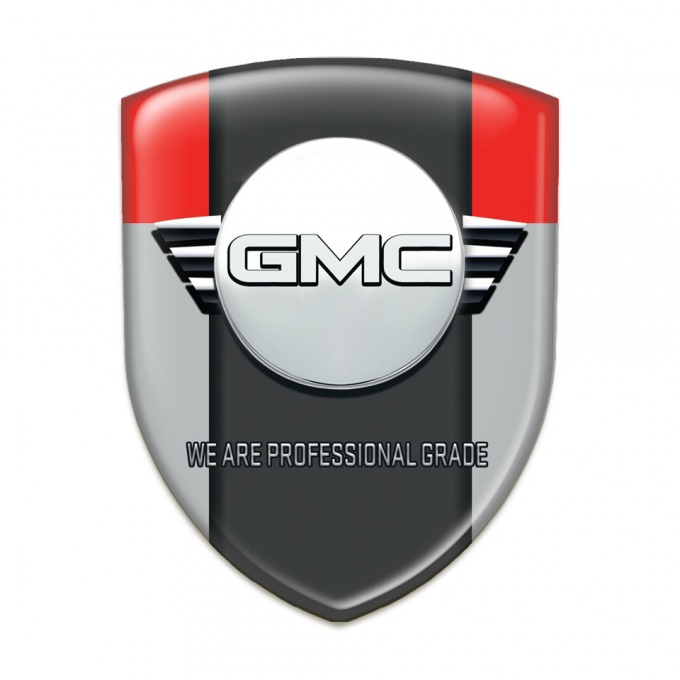 GMC Silicone Car Decal Badge Grey Red Style 