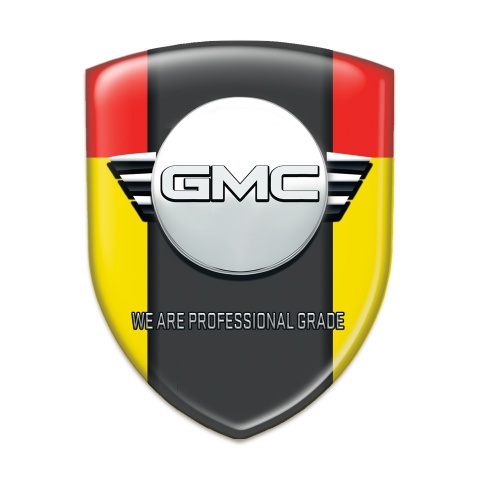 GMC Silicone Badge Yellow Red Style 