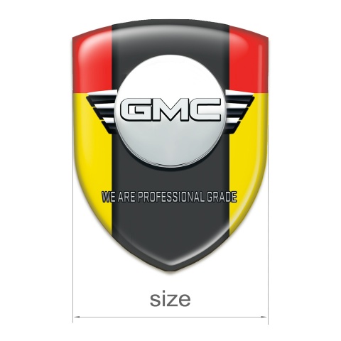 GMC Silicone Badge Yellow Red Style 