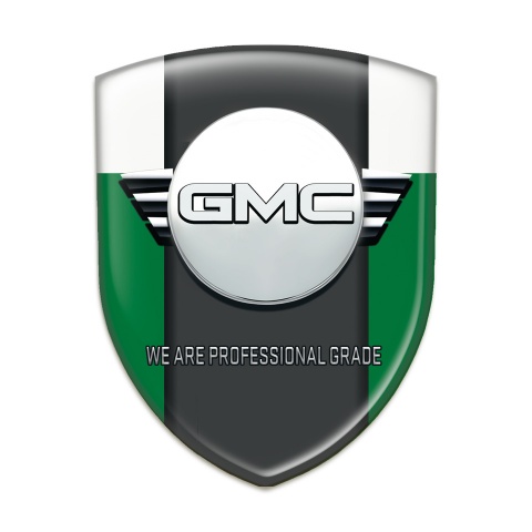 GMC Emblem Badge Logo Green White Style 