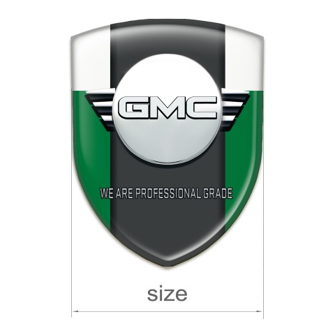 GMC Emblem Badge Logo Green White Style 