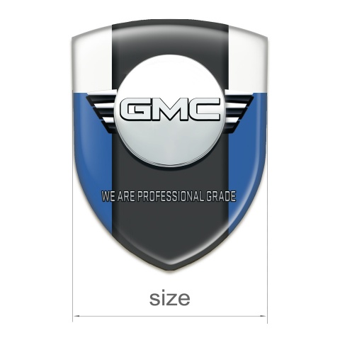 GMC Emblem Badge Logo Blue White Style 