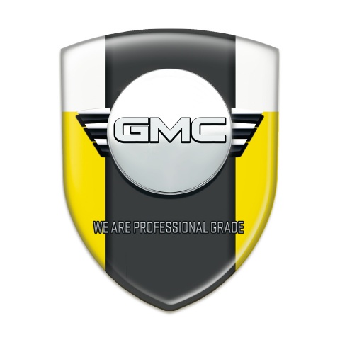 GMC Logo Emblem Yellow White Style 
