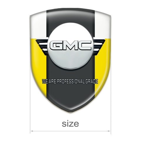 GMC Logo Emblem Yellow White Style 