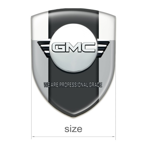 GMC Tuning Emblem Grey White Style 