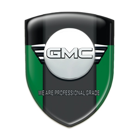 GMC Self Adhesive Emblem Logo Green Black Type 
