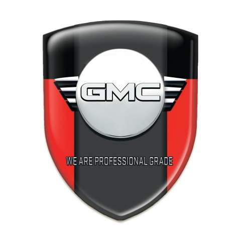 GMC Domed Emblem Red Black Type 