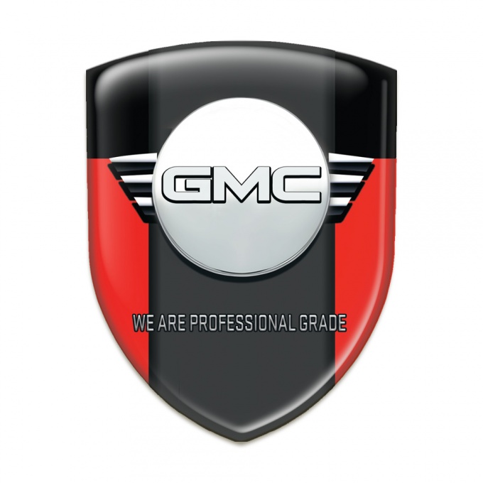 GMC Domed Emblem Red Black Type 