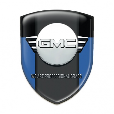 GMC Silicone Emblem Premium Quality Blue Black Type 