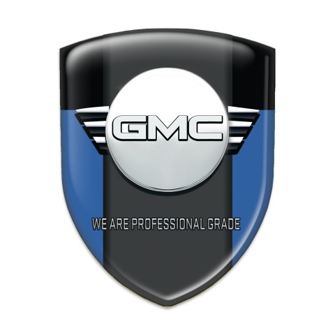 GMC Silicone Emblem Premium Quality Blue Black Type 
