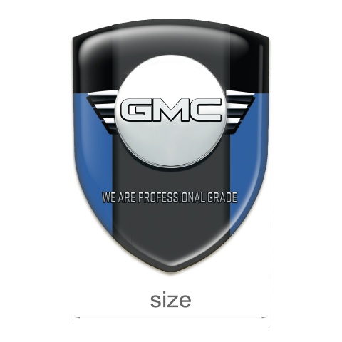 GMC Silicone Emblem Premium Quality Blue Black Type 