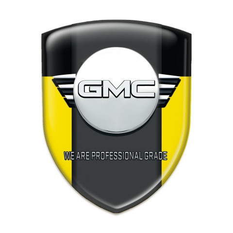 GMC Resin Sticker Stylish Yellow Black Type 