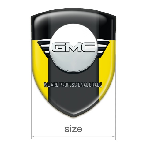GMC Resin Sticker Stylish Yellow Black Type 