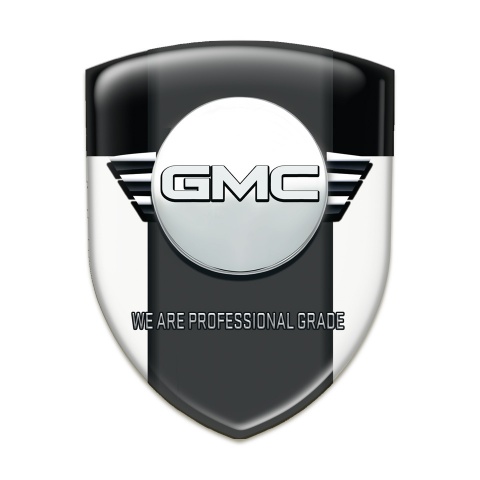 GMC Emblem Exterior White Black Type 