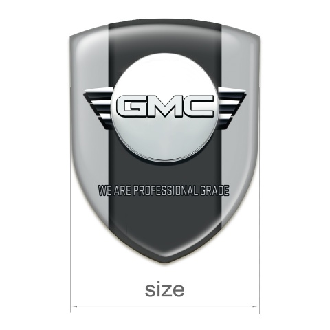 GMC Self Adhesive Car logo Emblem Grey Edition 