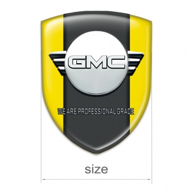 GMC Silicone Car Decal Badge Yellow Style 