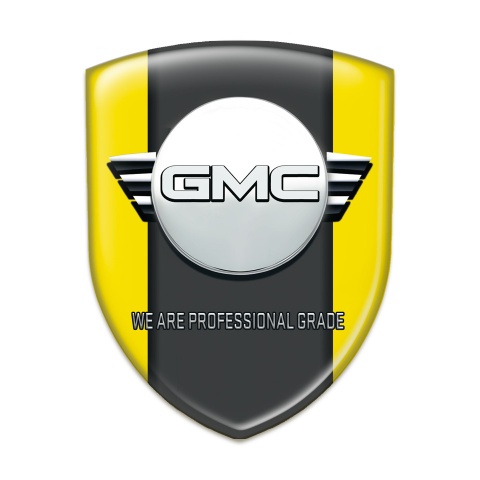 GMC Silicone Car Decal Badge Yellow Style 