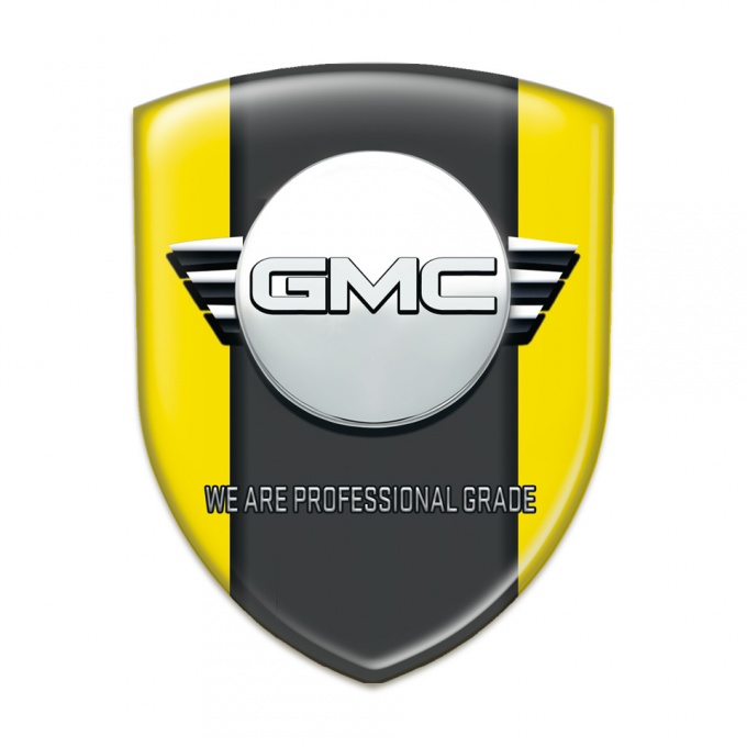 GMC Silicone Car Decal Badge Yellow Style 