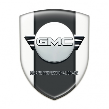 GMC Silicone Badge High End White Decoration 