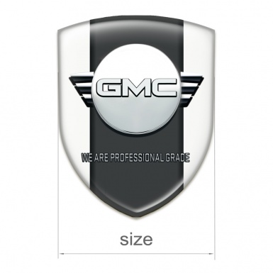 GMC Silicone Badge High End White Decoration 