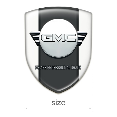 GMC Silicone Badge High End White Decoration 