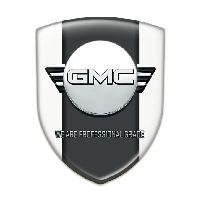 GMC Silicone Badge High End White Decoration 