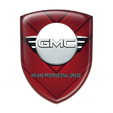 GMC Emblem Badge Logo Red V Shape Details Decoration 